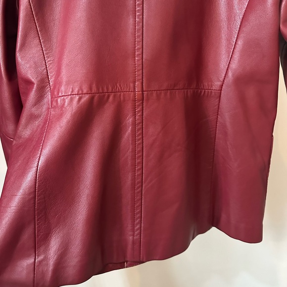 Vintage Red Leather Jacket - Picture 8 of 8